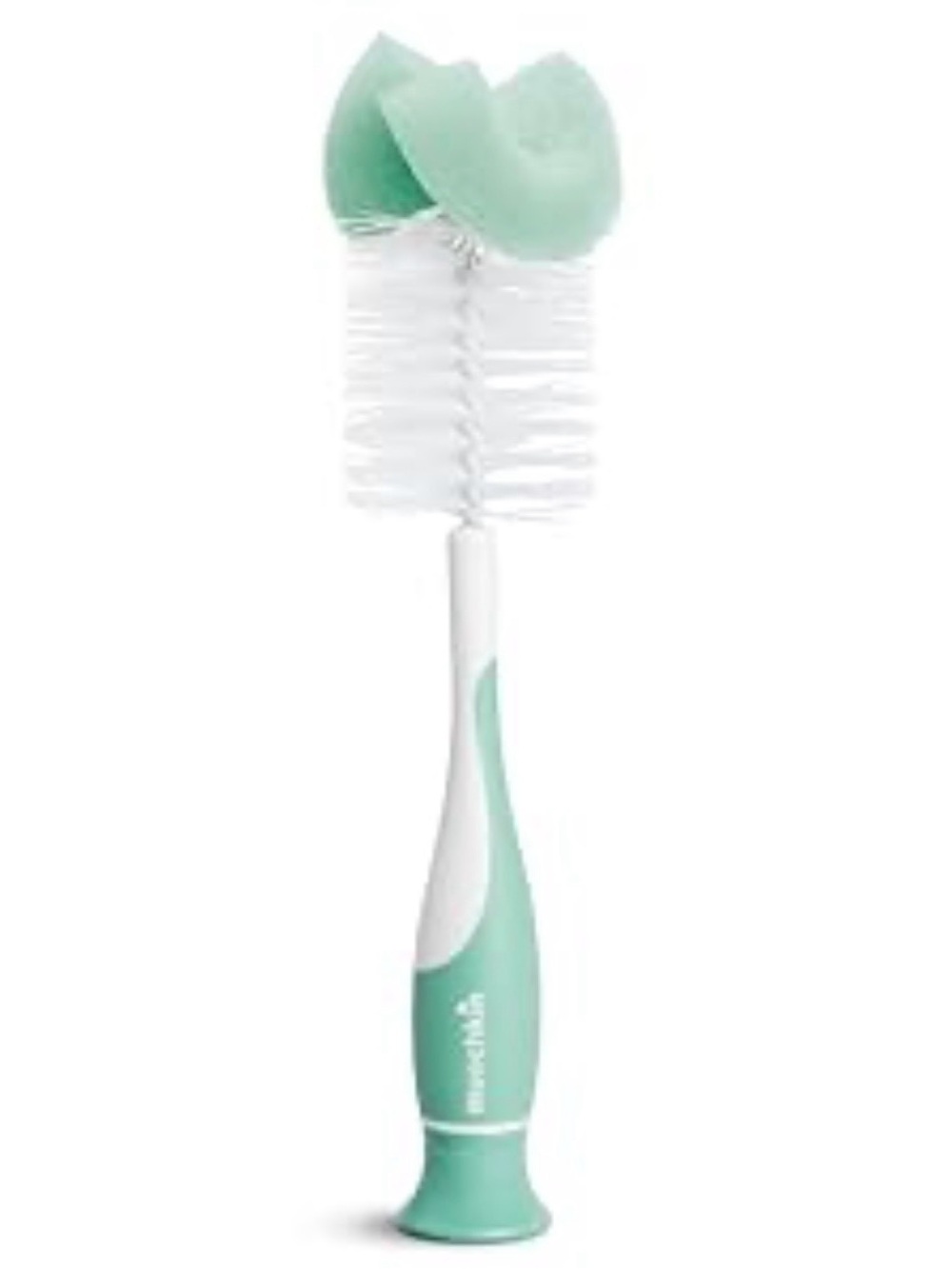 Munchkin Bottle Brush Cleaner in Green and White